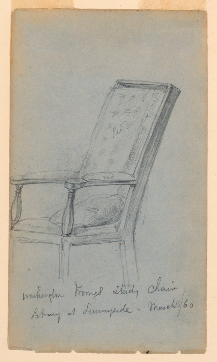 Washington Irvings Arbeitszimmer, 15. März 1860 von Daniel Huntington