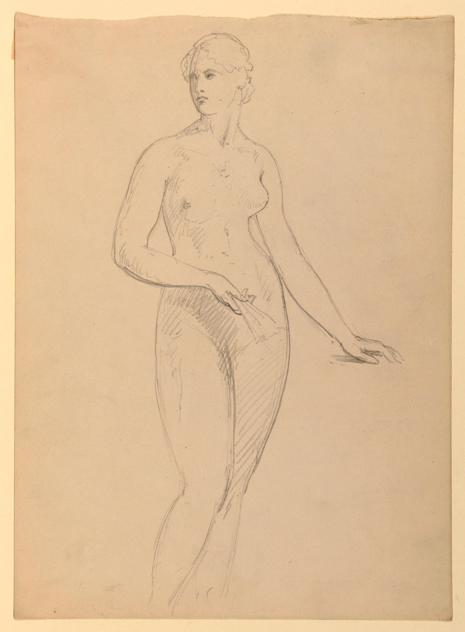 Weiblicher Akt, Studie für Porträt von Mrs. Henry Schieffelin von Daniel Huntington