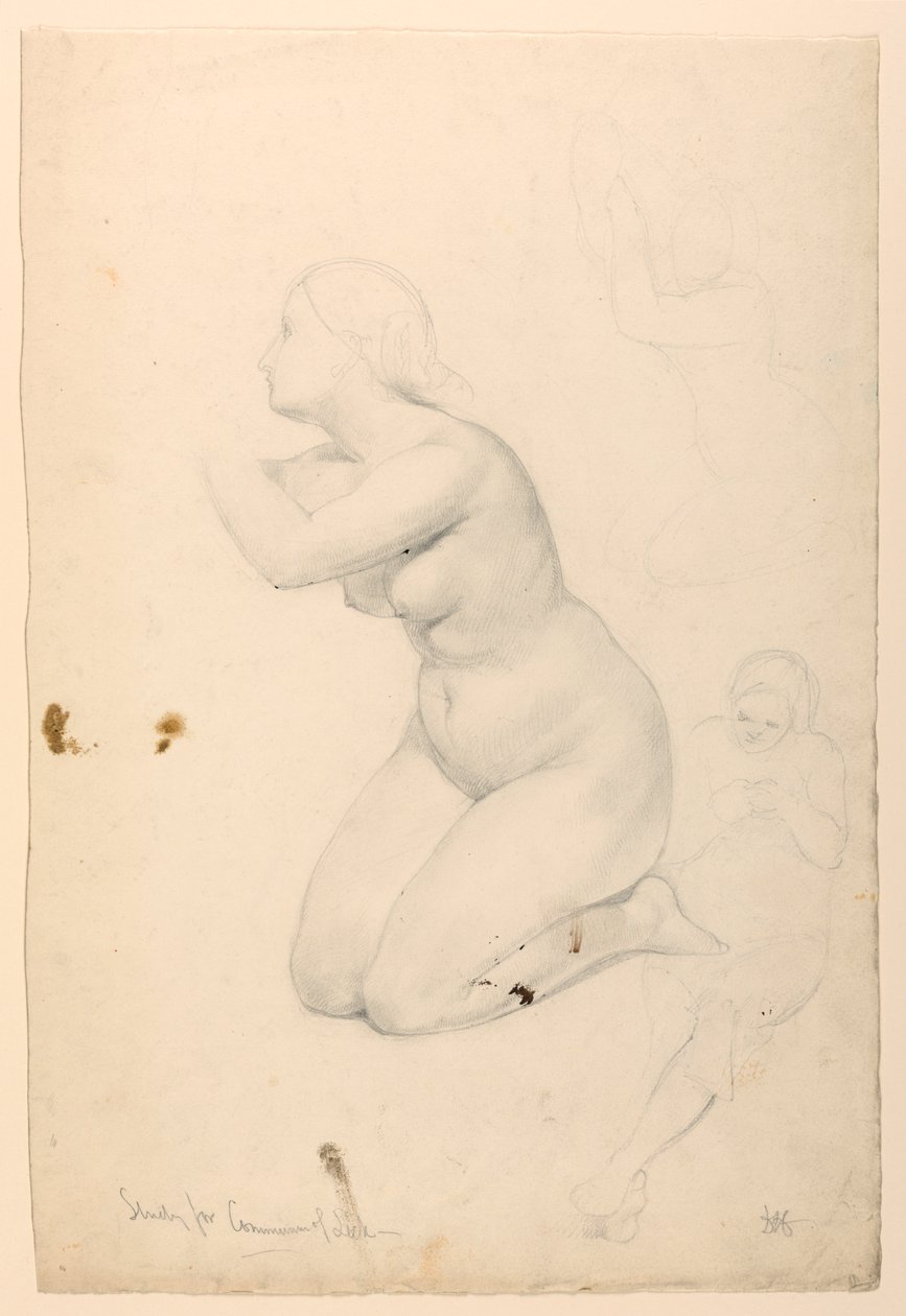 Figurenstudie für "Kommunion der Kranken" von Daniel Huntington