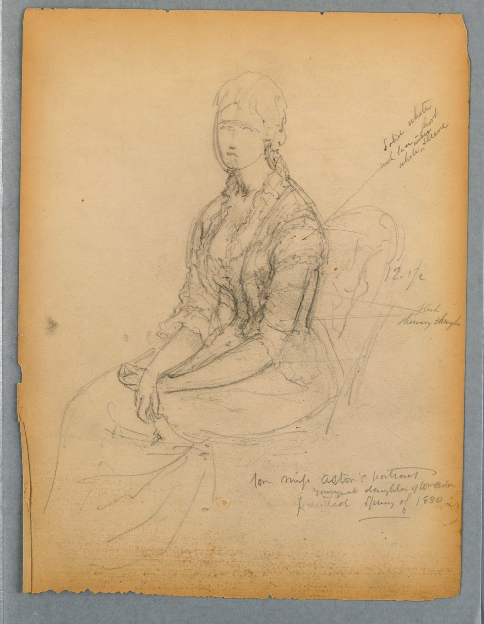 Skizze für das Porträt von Miss Astor von Daniel Huntington