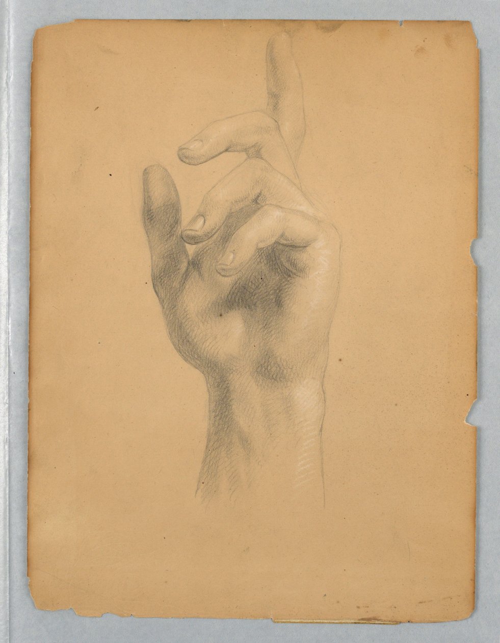 Studie der Hand eines Engels für "Mercy
