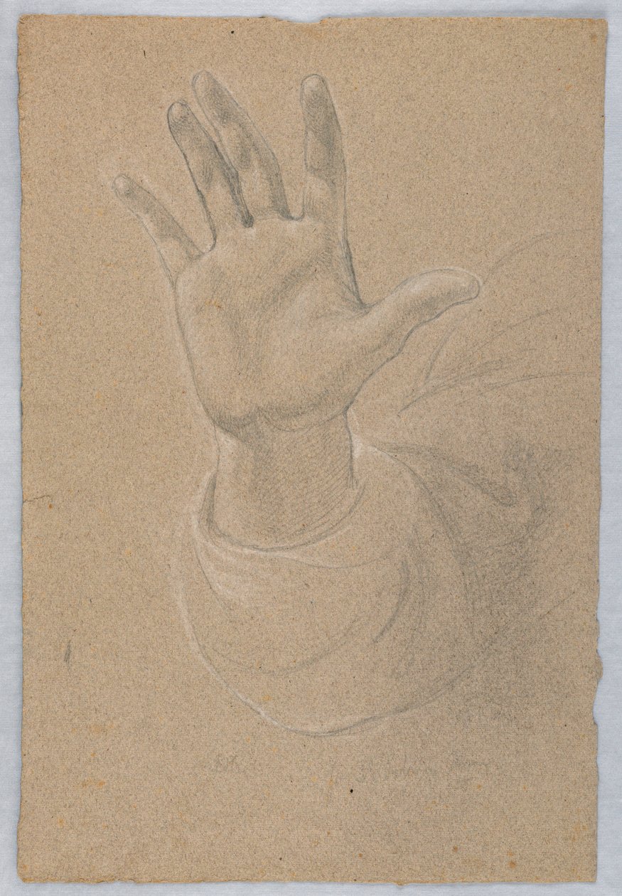 Studie einer Hand für "Frühe christliche Märtyrer" von Daniel Huntington