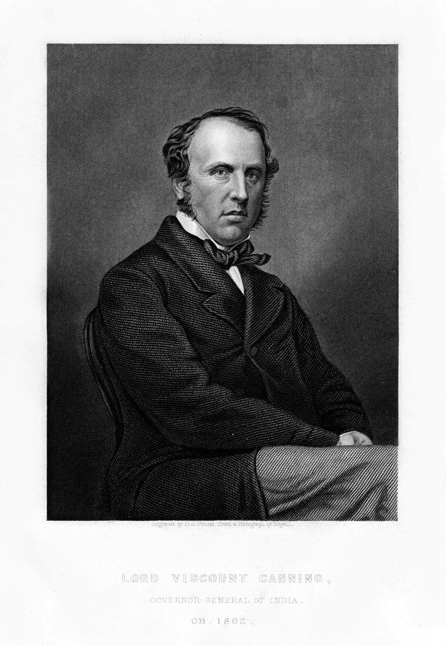 Charles John Canning, 1. Earl Canning, Generalgouverneur von Indien, 19. Jahrhundert von Daniel John Pound
