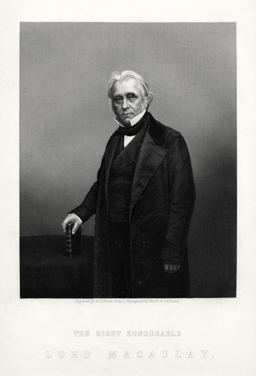 Thomas Babington Macaulay, britischer Dichter, Historiker und Whig-Politiker, um 1880 von Daniel John Pound
