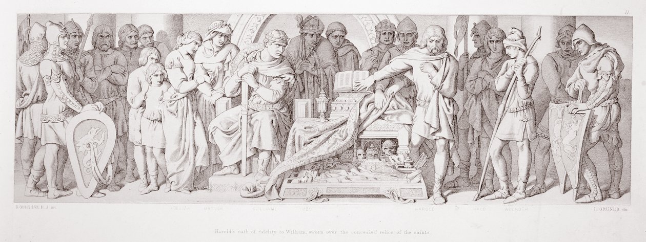 Harolds Treueeid an Wilhelm, geschworen über den verborgenen Reliquien der Heiligen, aus 