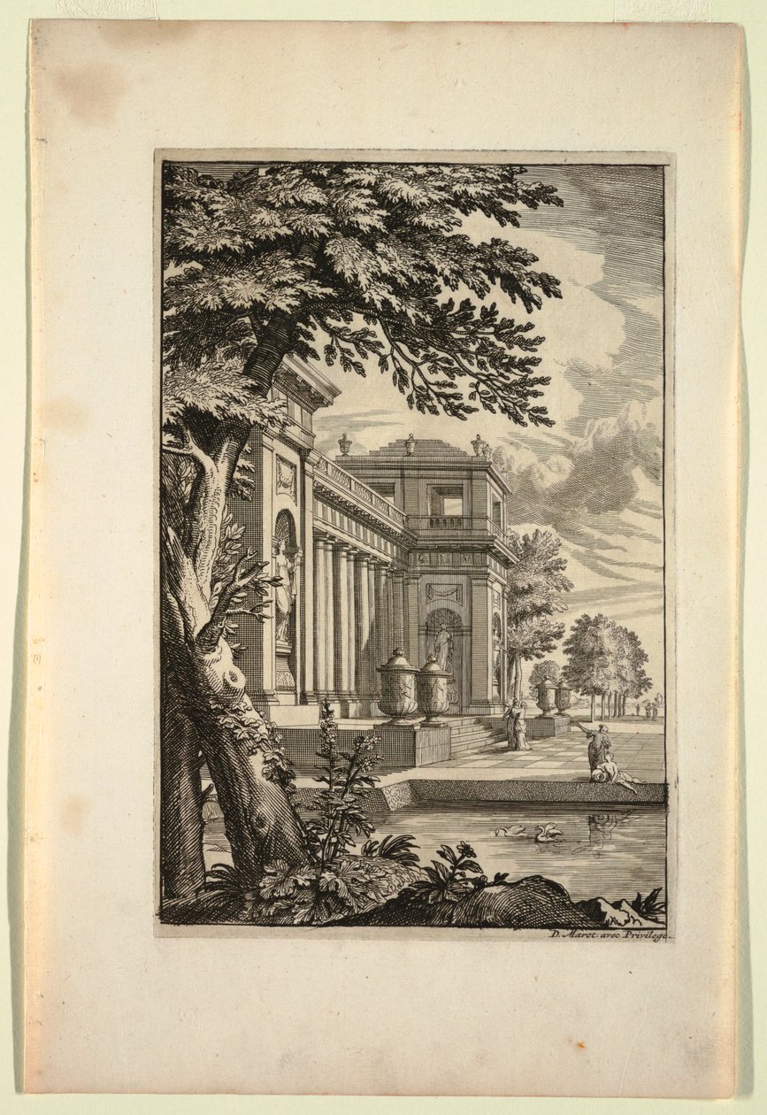 Tafel im Nouveaux Livre de Paysages (Neues Buch der Landschaften) von Daniel Marot