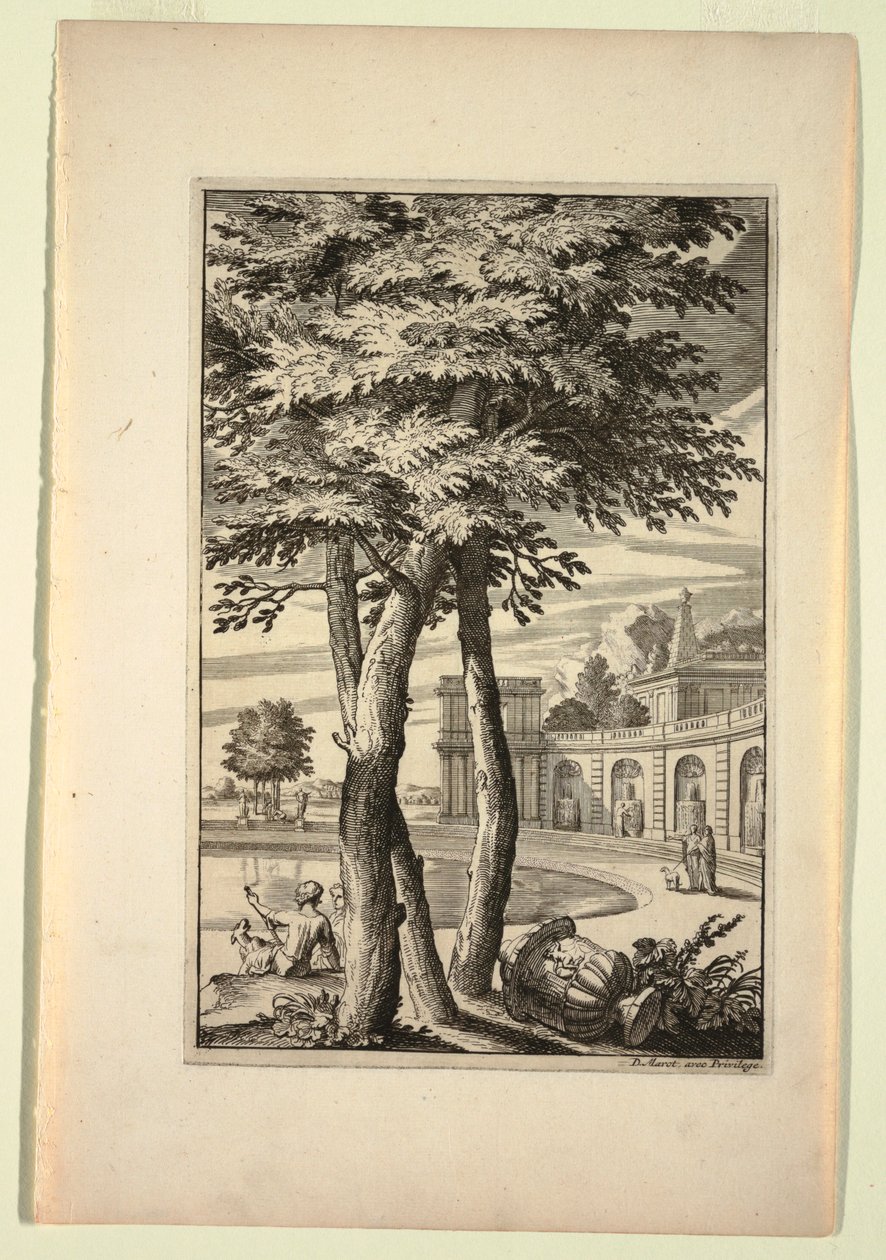 Teller im Nouveaux Livre de Paysages (Neues Buch der Landschaften) von Daniel Marot