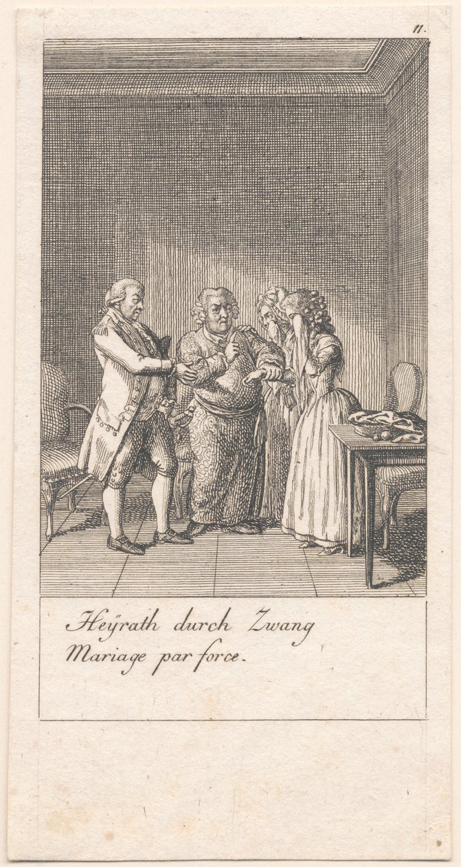 Gründe für die Heirat und ihre Folgen. Bl. 11 von Daniel Nikolaus Chodowiecki
