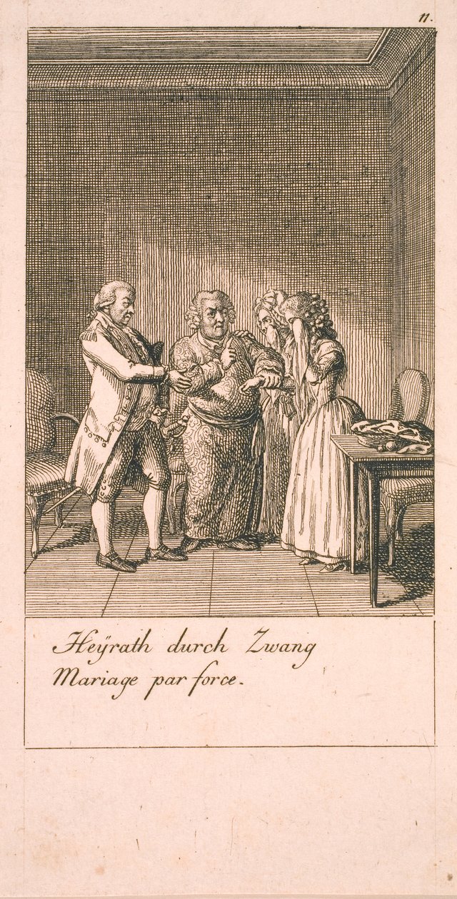 Beweggründe zur Heirat und ihre Folgen. Bl. 7 von Daniel Nikolaus Chodowiecki