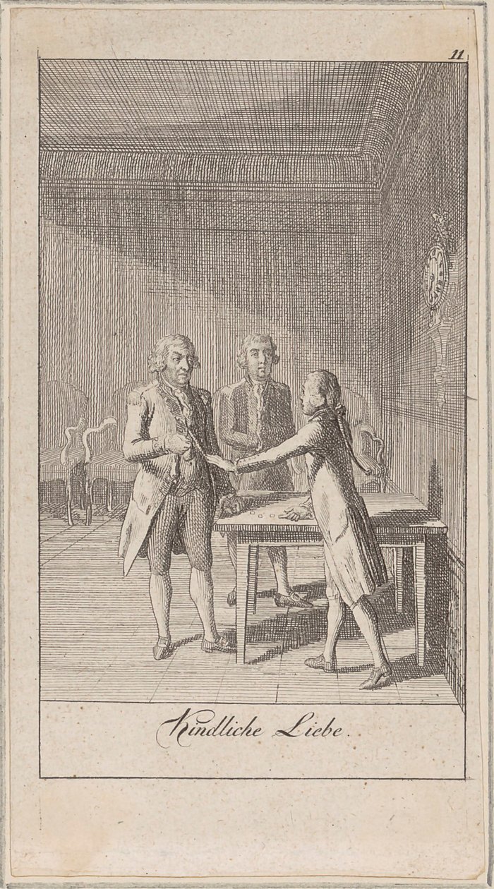 Blatt 11 zur "Älteren, mittleren und neueren Geschichte" von Daniel Nikolaus Chodowiecki