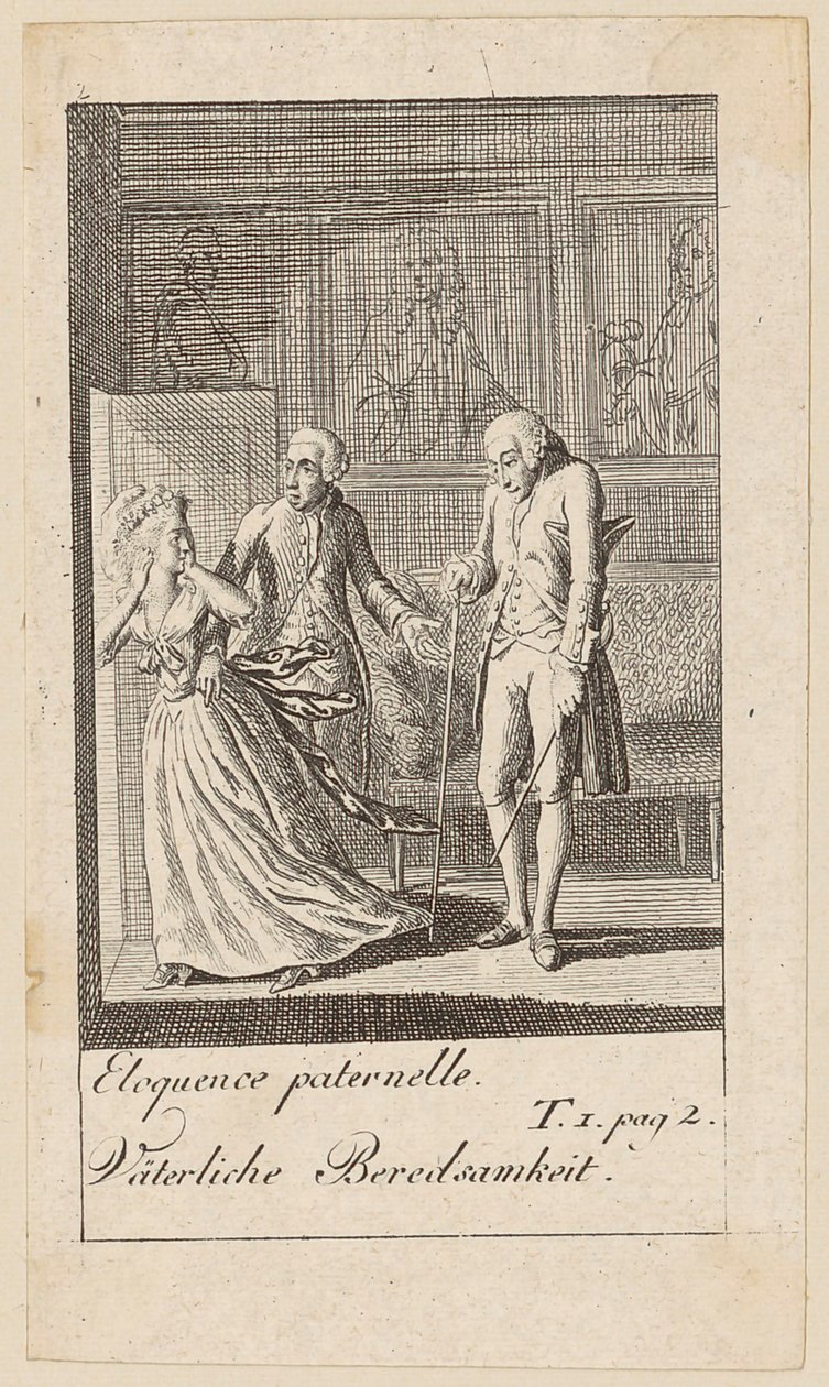 Blatt 2 zu "Karoline von Lichtfield" von Daniel Nikolaus Chodowiecki