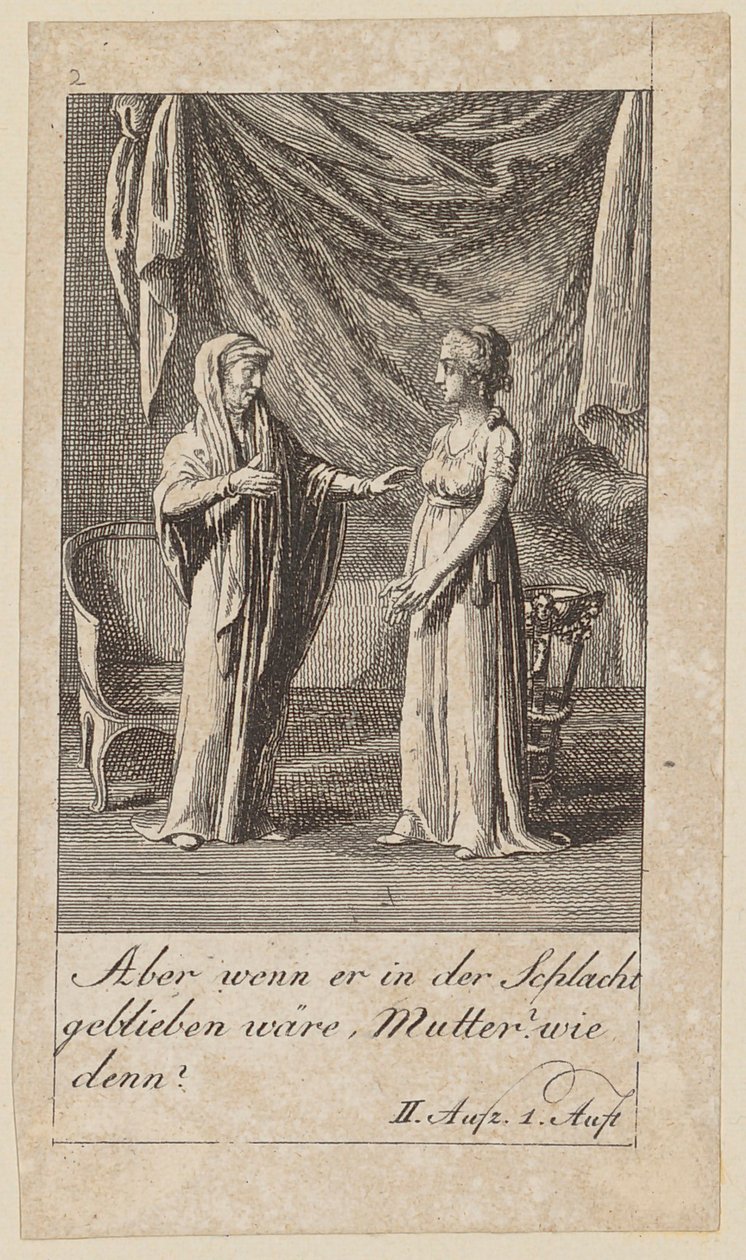 Blatt 2 zu Shakespeares "Coriolan" von Daniel Nikolaus Chodowiecki