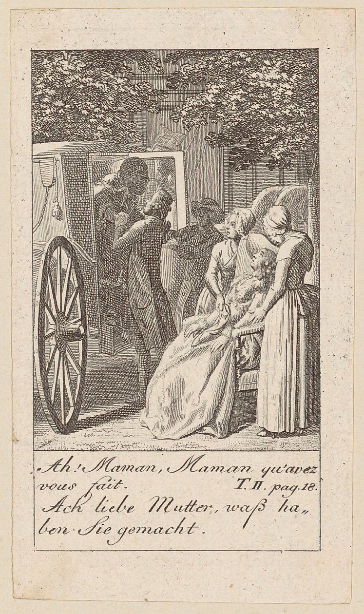 Blatt 6 zu "Karoline von Lichtfield" von Daniel Nikolaus Chodowiecki