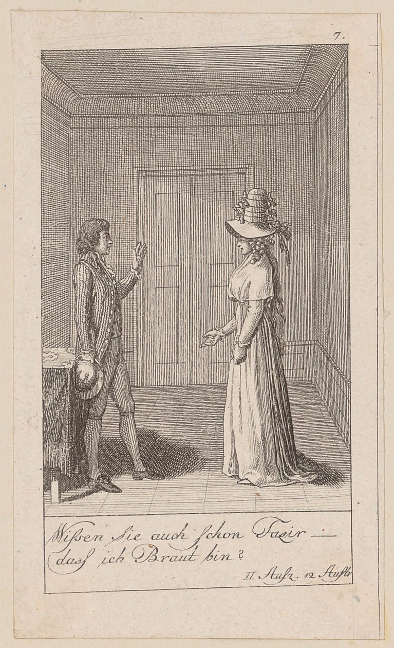 Blatt 7 zu Aug. von Kotzebues „Die Indianer in England“ von Daniel Nikolaus Chodowiecki