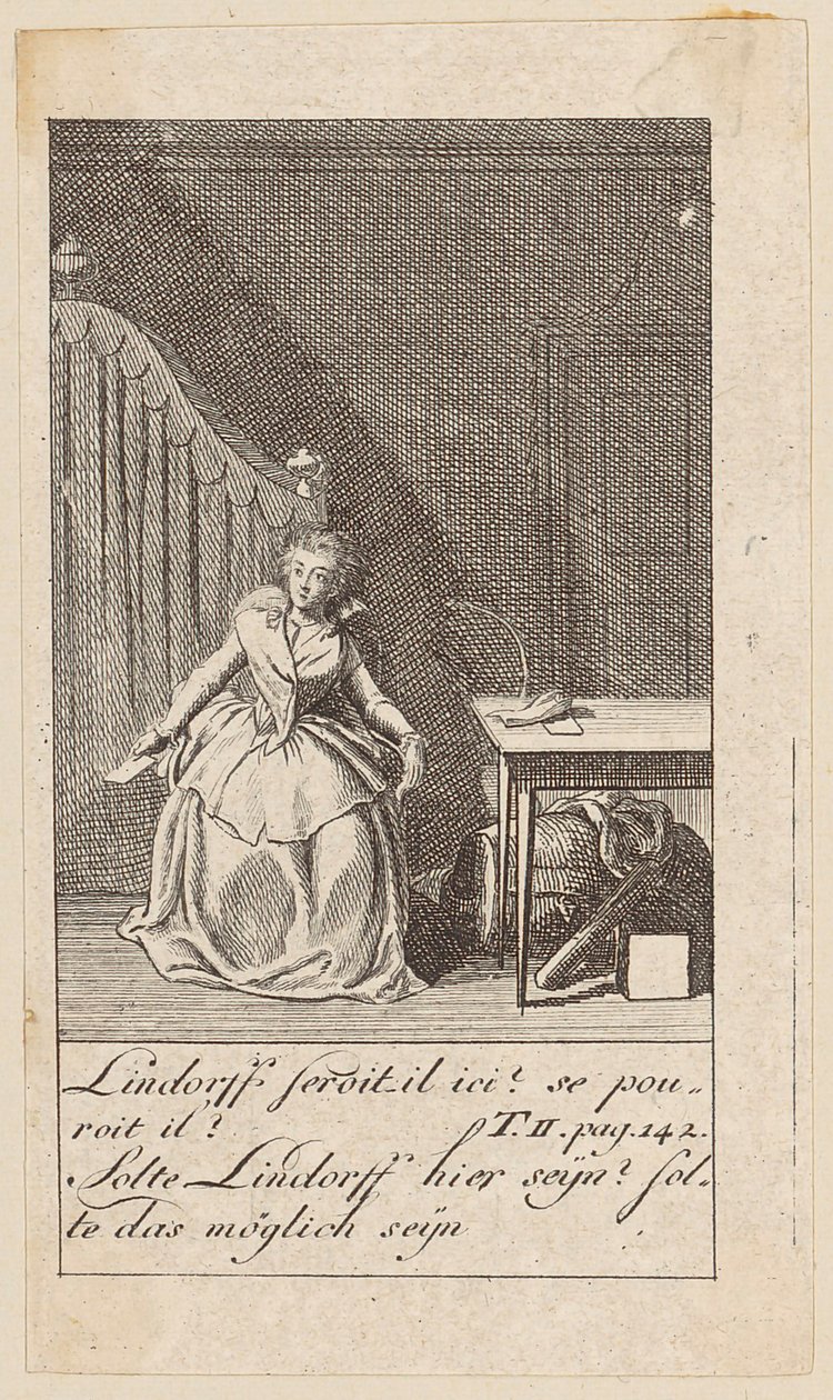 Blatt 8 zu „Karoline von Lichtfield“ von Daniel Nikolaus Chodowiecki