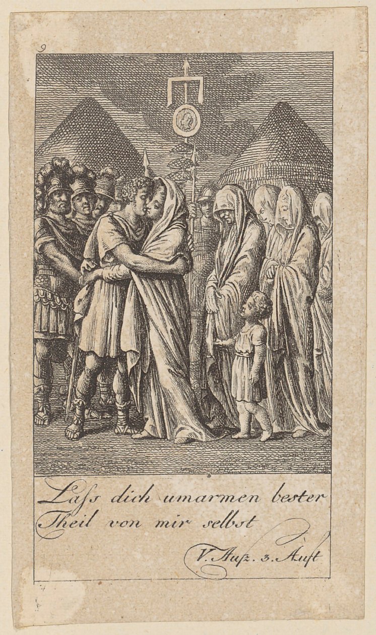 Blatt 9 zu Shakespeares "Coriolan" von Daniel Nikolaus Chodowiecki