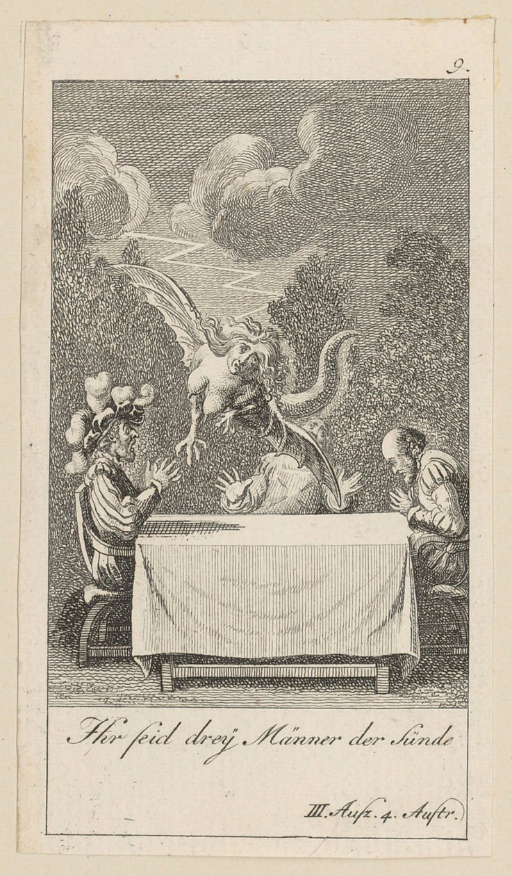 Blatt 9 zu Shakespeares "Sturm" von Daniel Nikolaus Chodowiecki