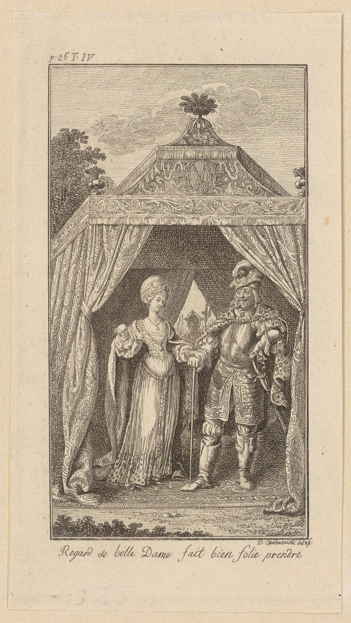 Blatt zu "Karl der Große und die zwölf Pairs von Frankreich" von Daniel Nikolaus Chodowiecki