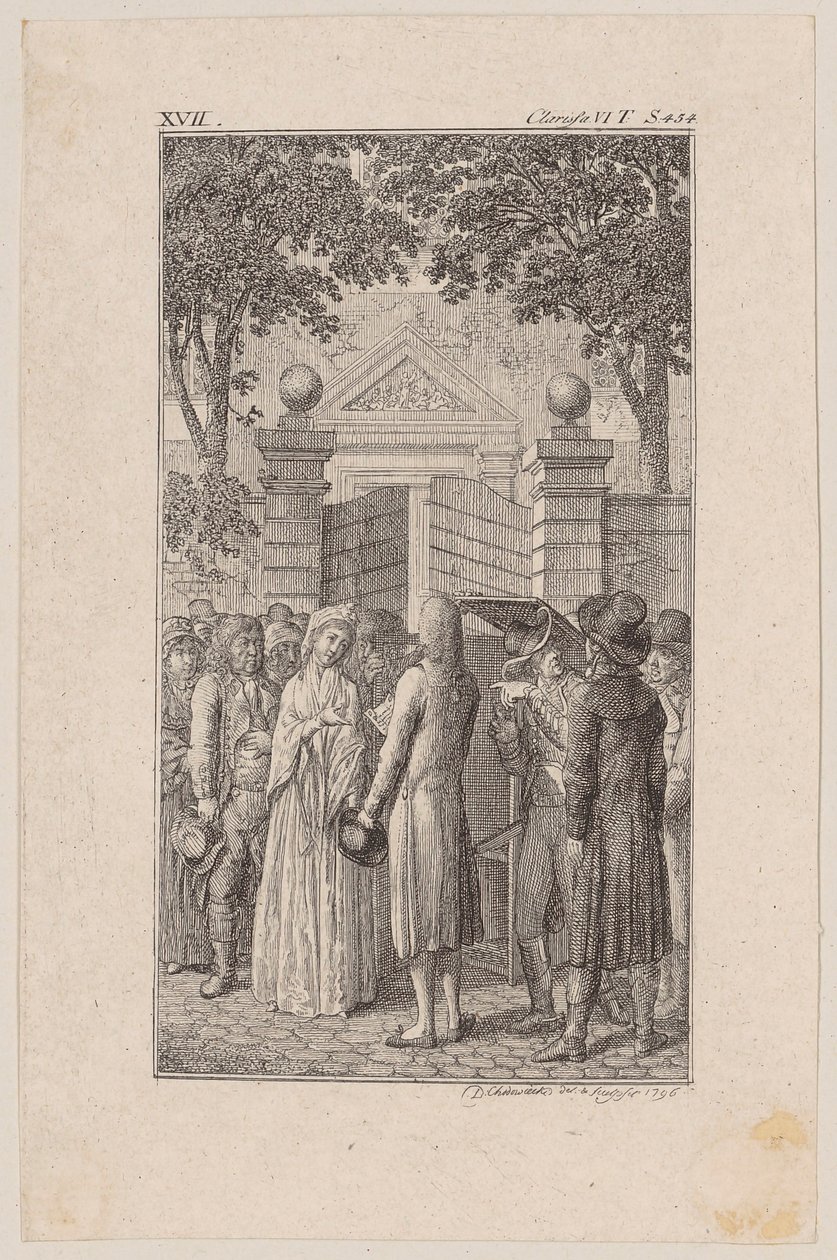 Clarisses Verhaftung von Daniel Nikolaus Chodowiecki