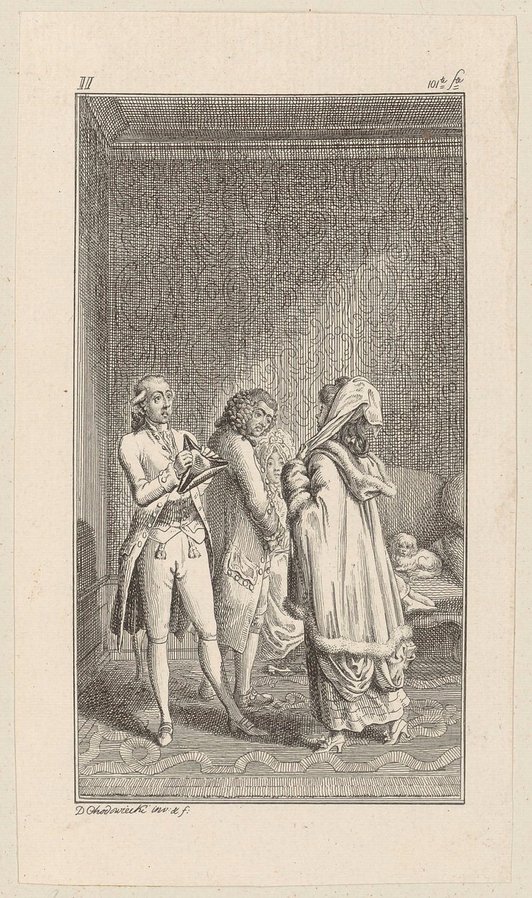 Doktor Flink vor Lady Sophister von Daniel Nikolaus Chodowiecki