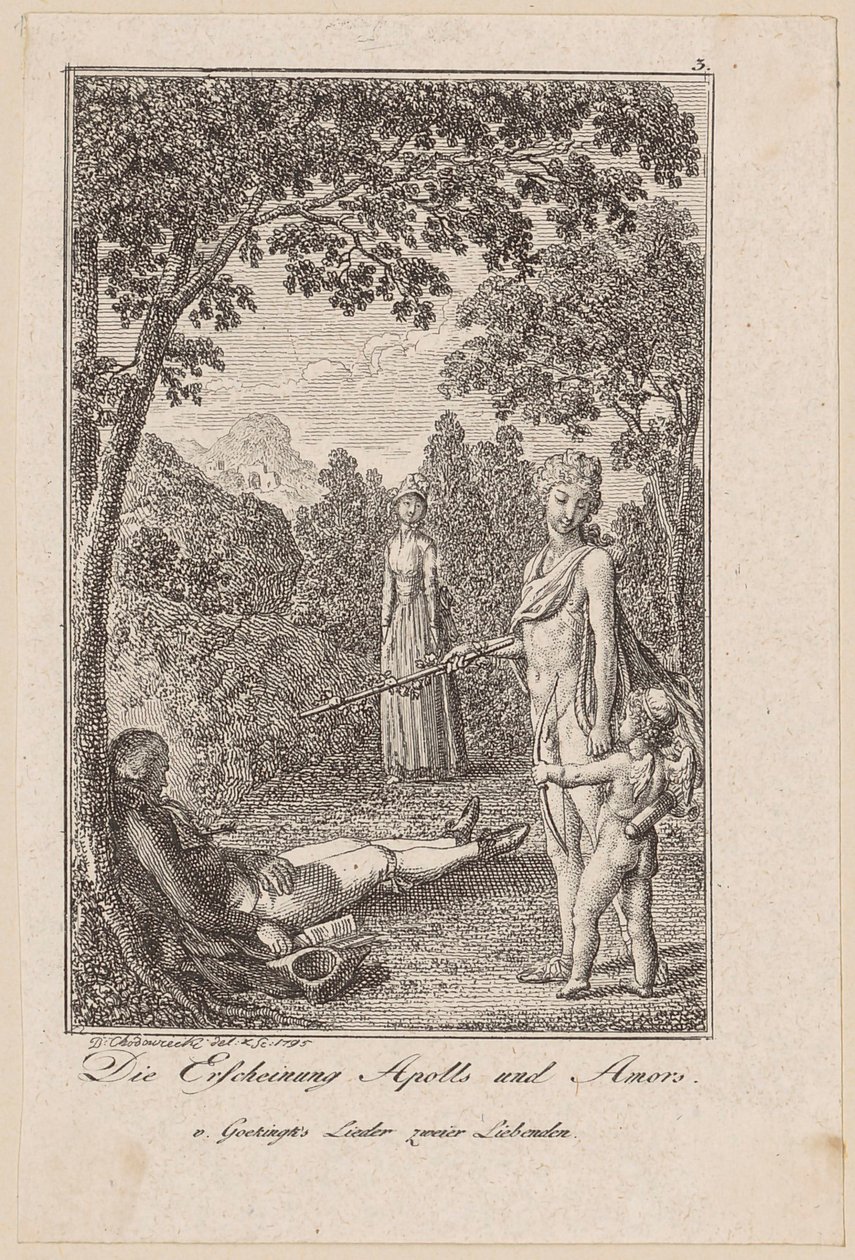 Erscheinung Apollos und Amors von Daniel Nikolaus Chodowiecki