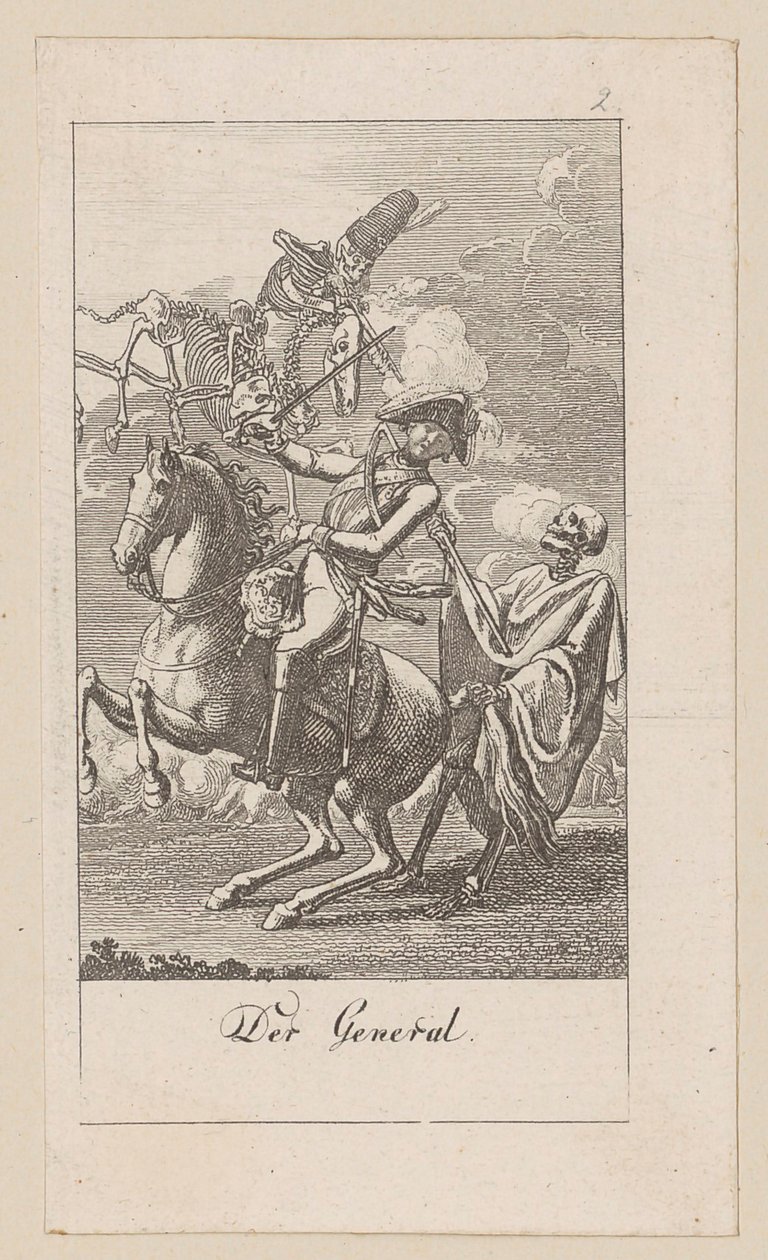 General, Blatt 2 der Folge „Der Totentanz“ von Daniel Nikolaus Chodowiecki