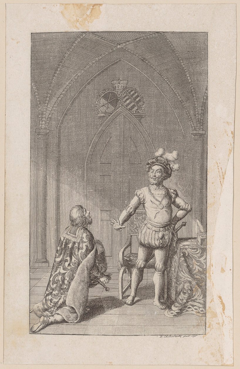 Heinrich schlägt die Krone aus von Daniel Nikolaus Chodowiecki