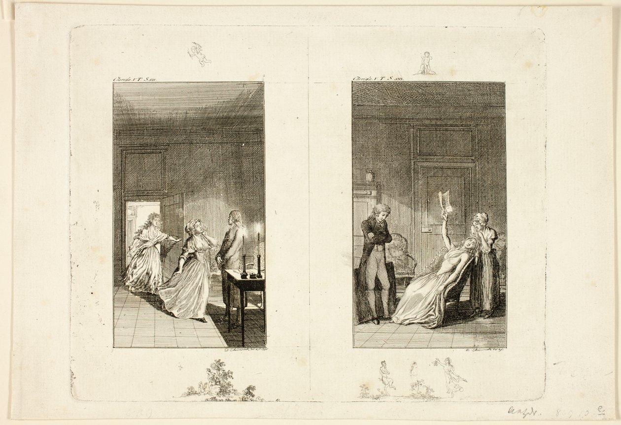 Illustration zu Samuel Richardsons Clarissa von Daniel Nikolaus Chodowiecki