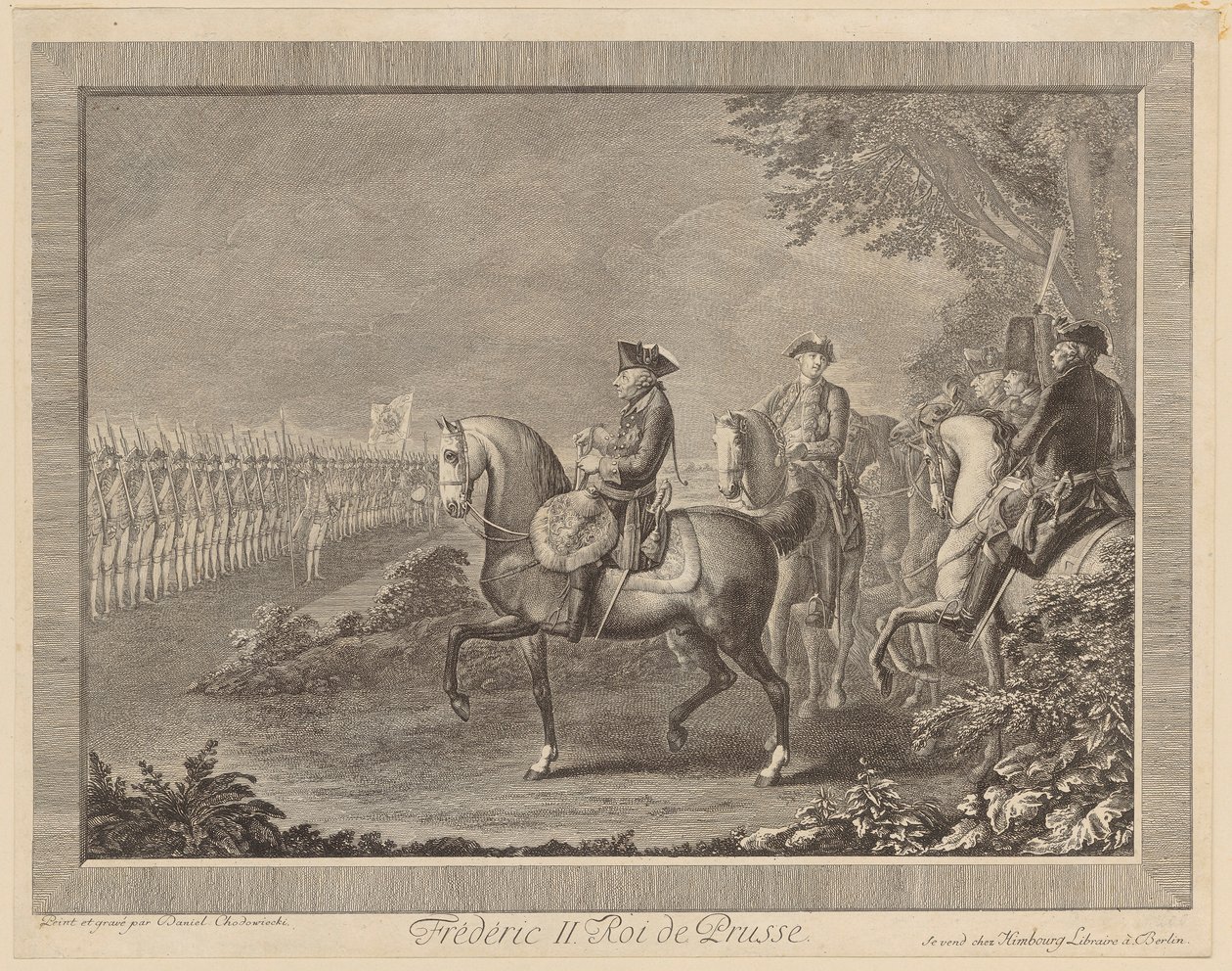 König Friedrich II. von Preußen, Wachtparade in Potsdam von Daniel Nikolaus Chodowiecki