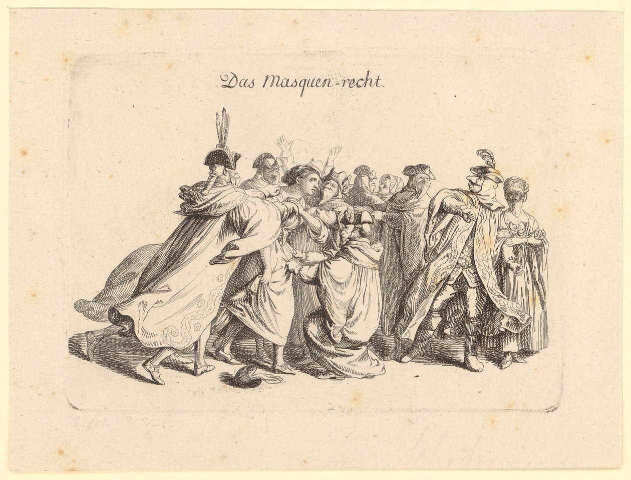 Maskenrecht von Daniel Nikolaus Chodowiecki