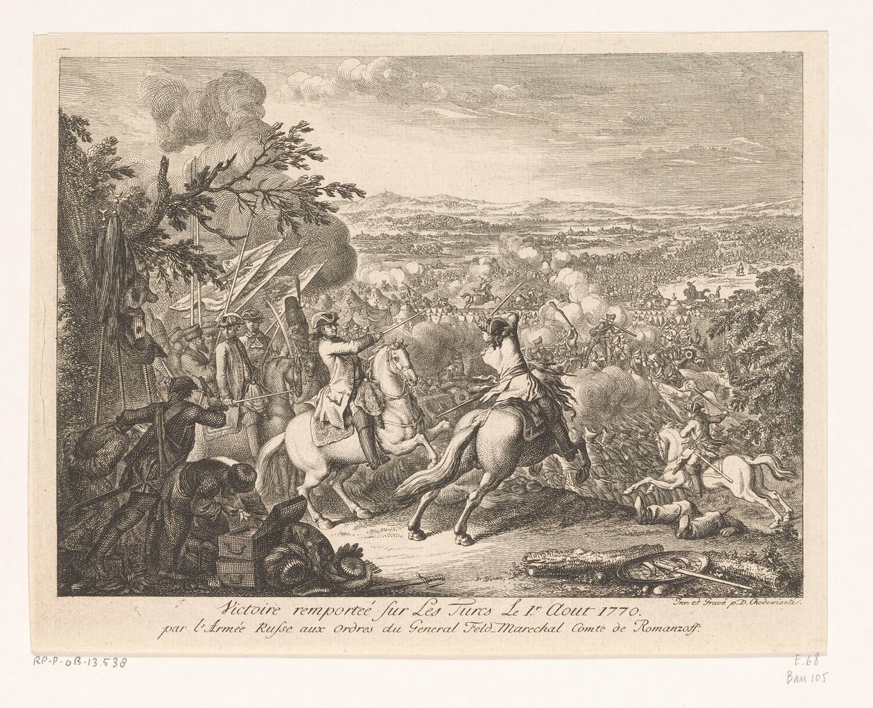 Sieg von General Rumjanzew in der Schlacht bei Cahul, 1770 (Victoire remportée sur les Turces Le 1.r Aout 1770 par l