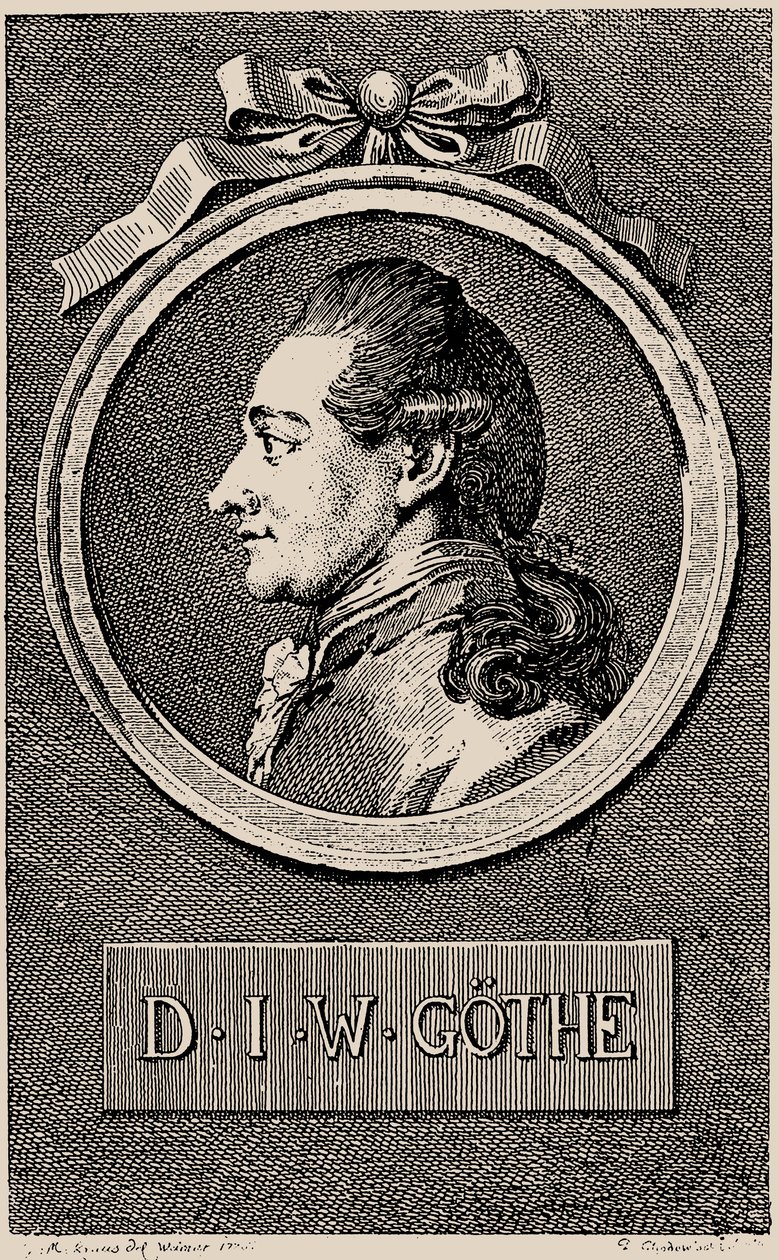 Porträt des Autors Johann Wolfgang von Goethe, 1776 von Daniel Nikolaus Chodowiecki