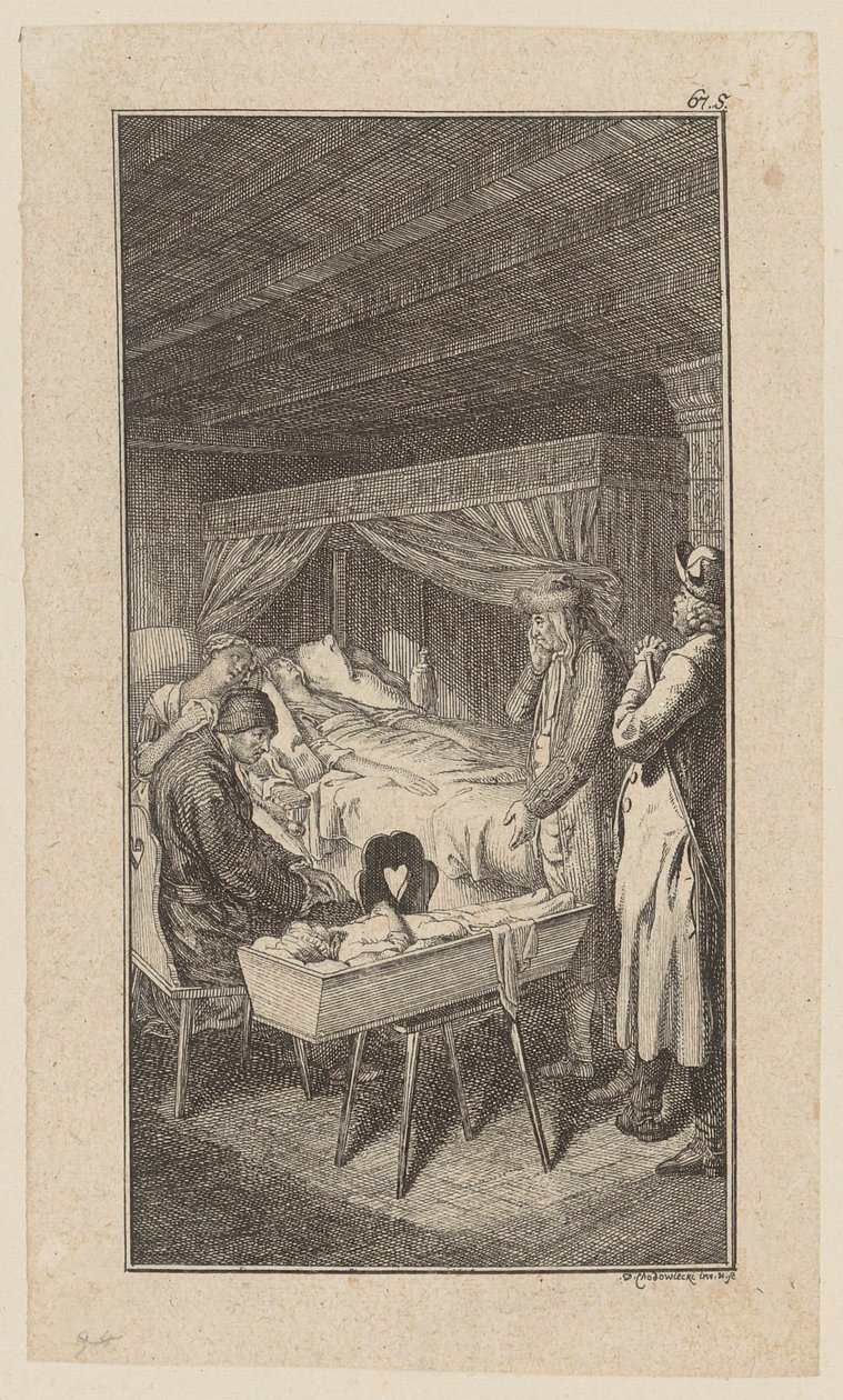 Sebaldus am Sterbebett von Daniel Nikolaus Chodowiecki