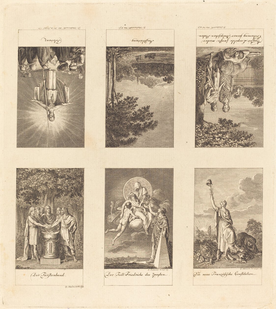 Sechs große Ereignisse von 1780-1790 von Daniel Nikolaus Chodowiecki