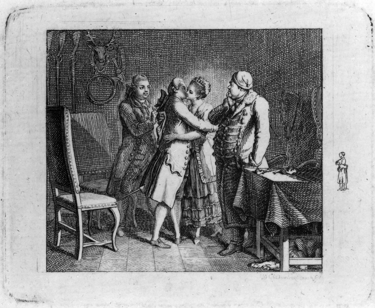 Titel-Vignette zu Nicolais Freuden des jungen Werther von Daniel Nikolaus Chodowiecki