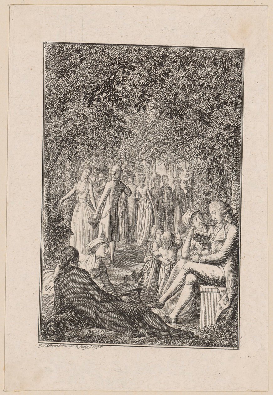 Titelkupfer zu Beckers "Taschenbuch [...] für 1796" von Daniel Nikolaus Chodowiecki