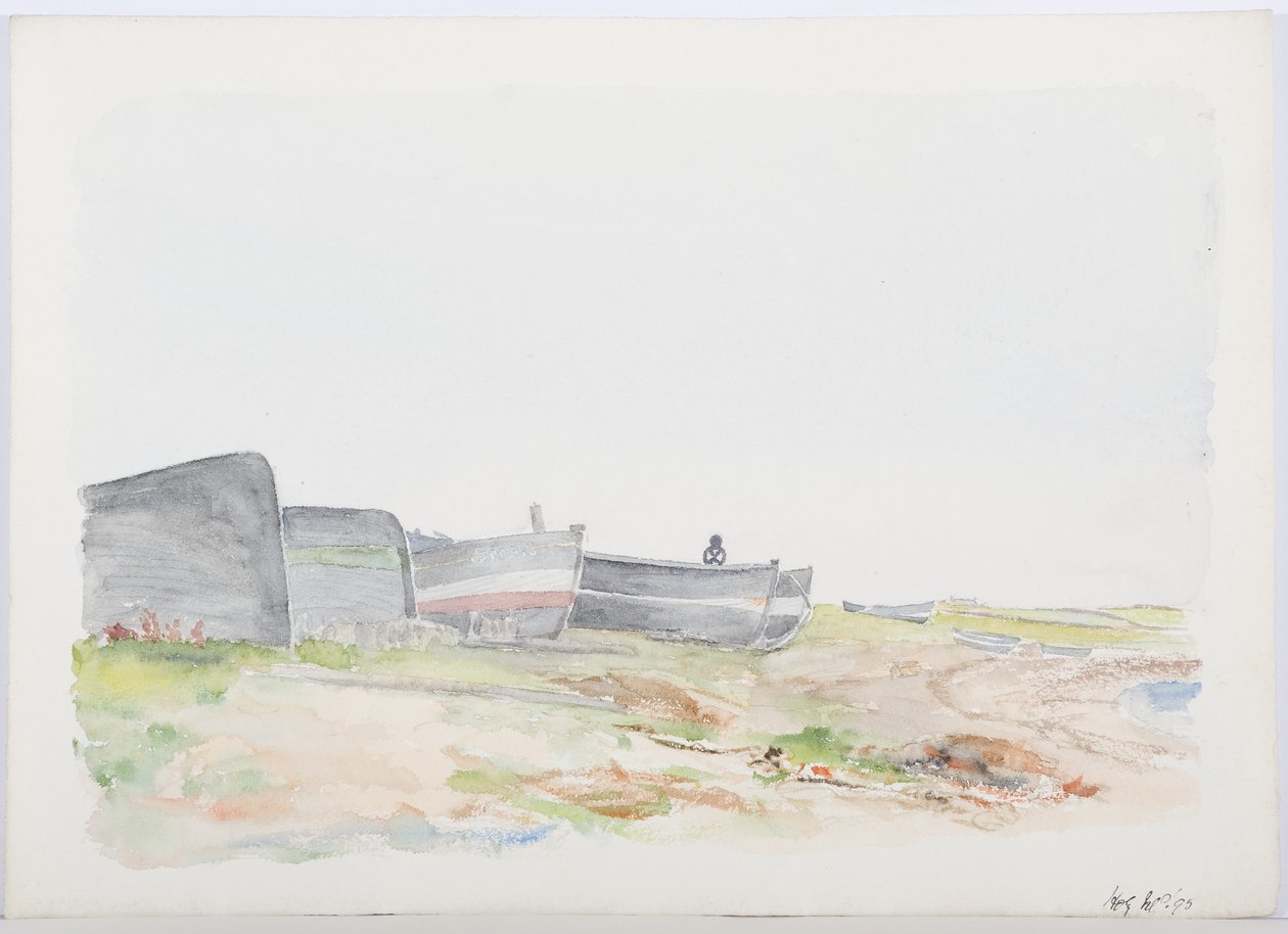 Fischerboote, Holy Island, 1895 von Daniel Oliver