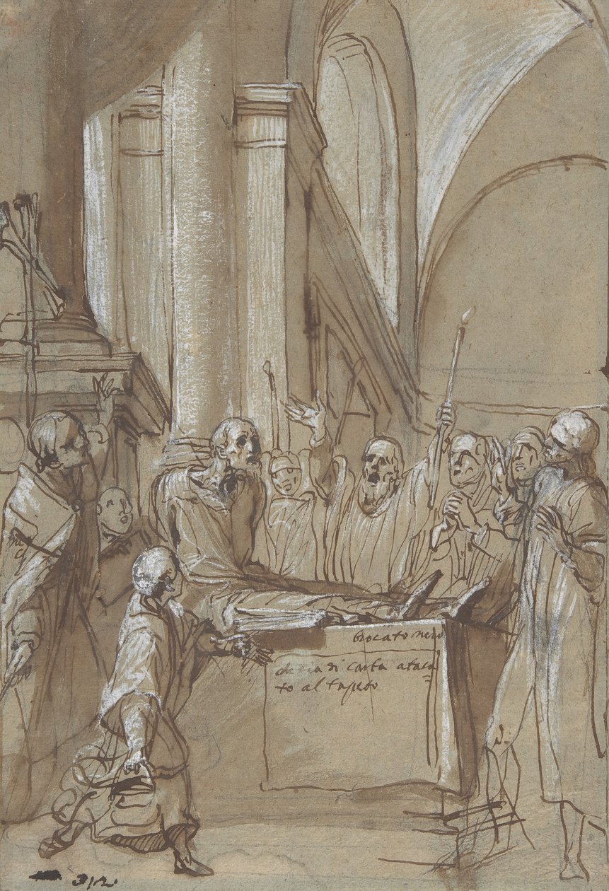 Raymond Diocrès spricht während seiner Beerdigung aus dem Leben des Heiligen Bruno von Köln, 1628-29 von Daniele Crespi