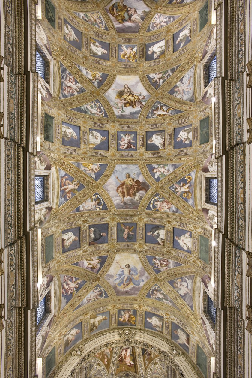 Gewölbe des Mittelschiffs, Kirche S. Maria Assunta von Daniele Crespi