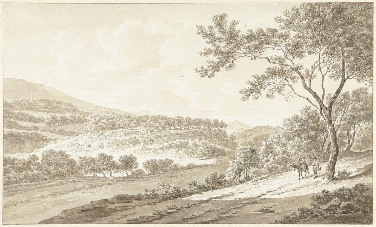 Ansicht von Palestrina, gesehen von der Villa Adriana von Daniël Dupré