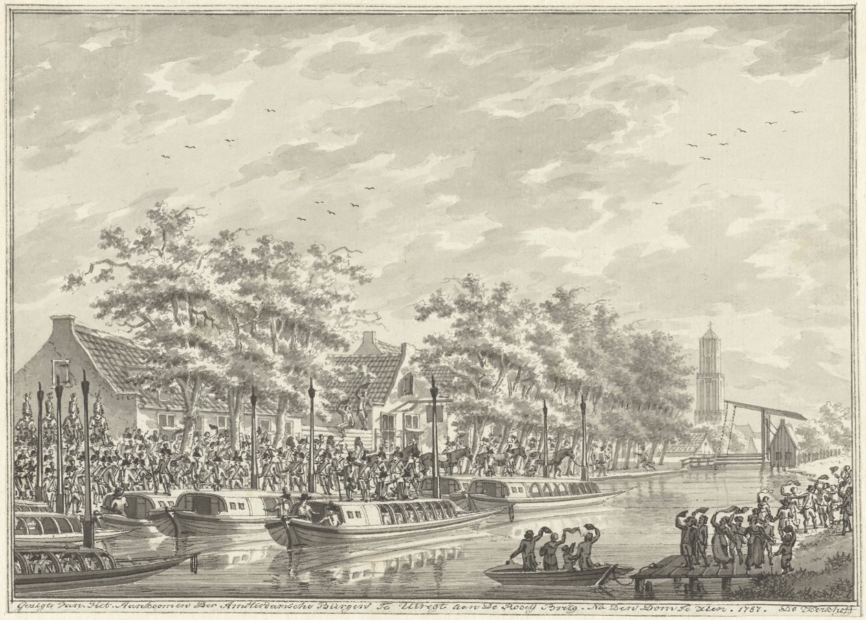 Ankunft der Amsterdamer in Utrecht, 1787 von Daniël Kerkhoff
