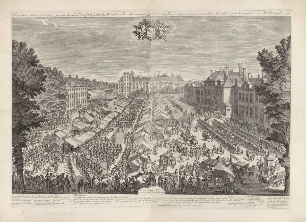 Haager Kirmes mit dem Prinzen und der Prinzessin von Oranien, 1686 von Daniël Marot (I)