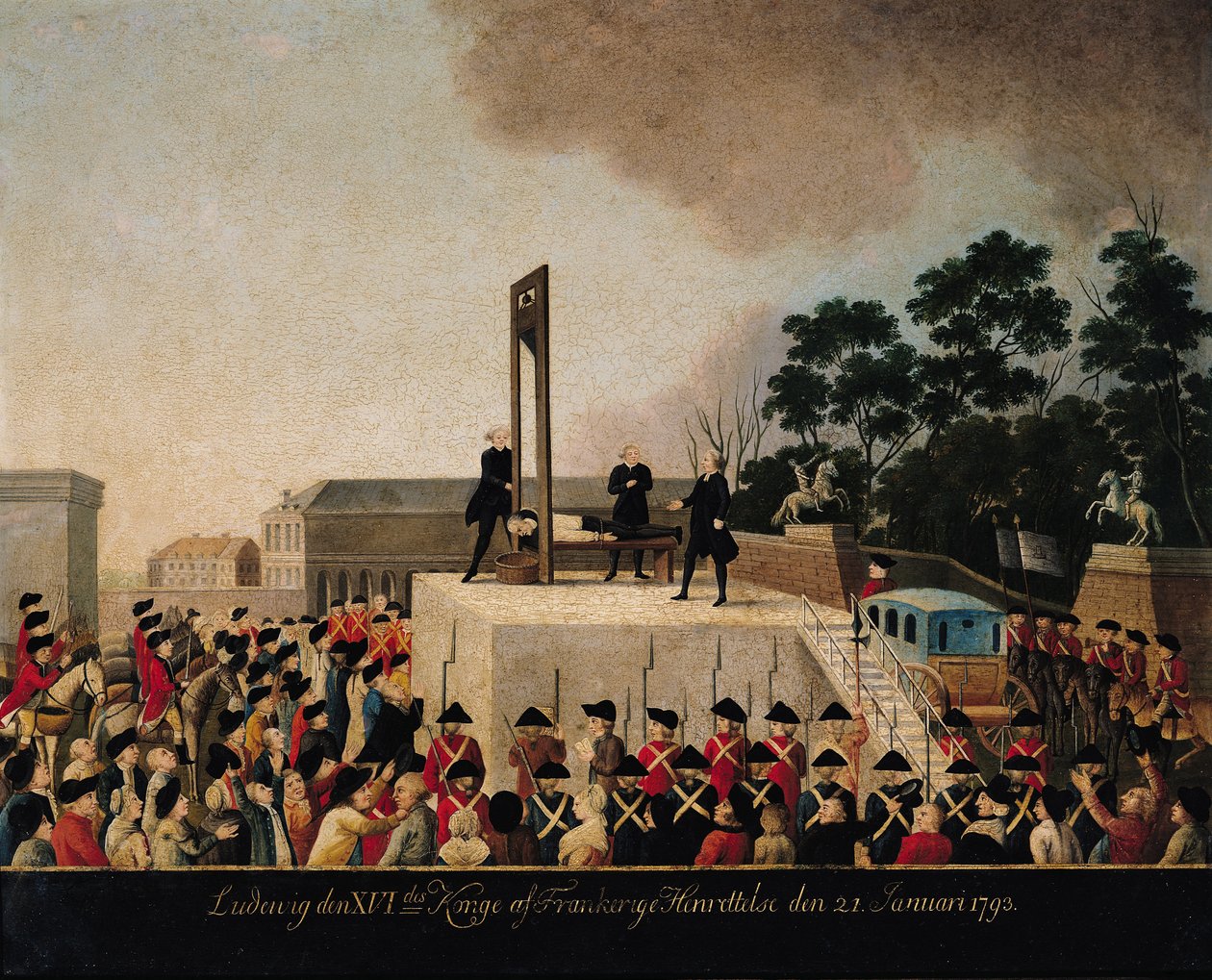 Die Hinrichtung von Ludwig XVI. (1754-93) am 21. Januar 1793 von Danish School