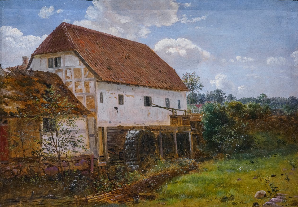 Mühle mit zwei Rädern, Jütland von Dankvart Dreyer