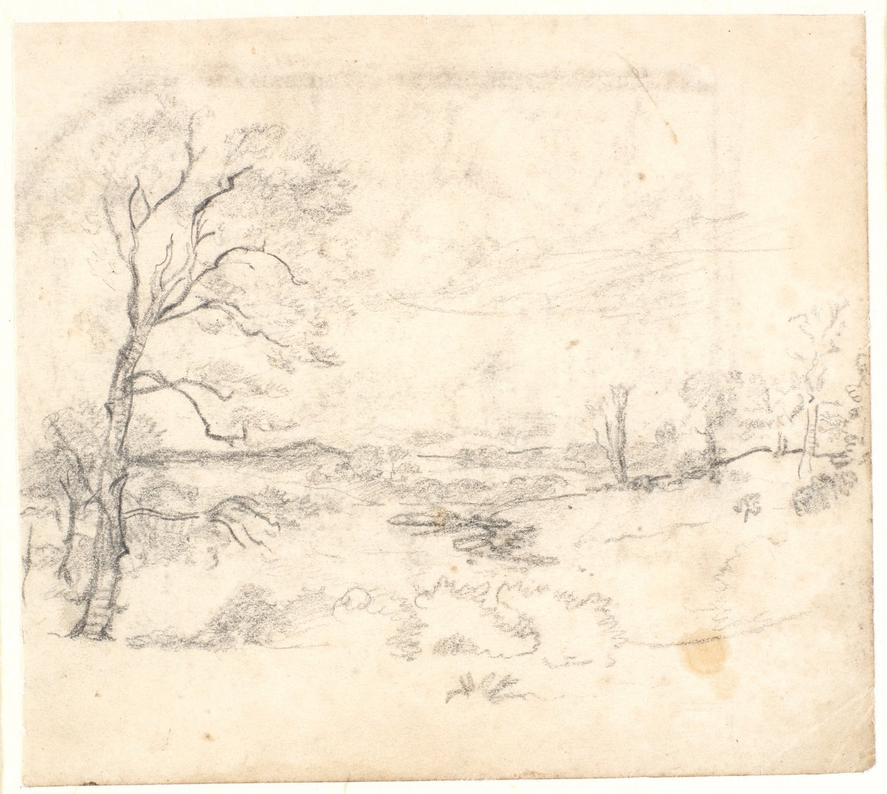 Aussicht über eine hügelige und bewaldete Landschaft von Dankvart Dreyer