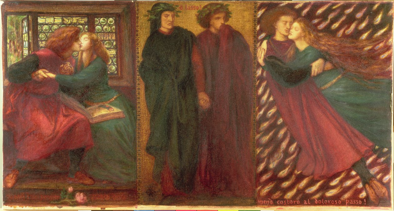 Paolo und Francesca, 1862 von Dante Gabriel Charles Rossetti