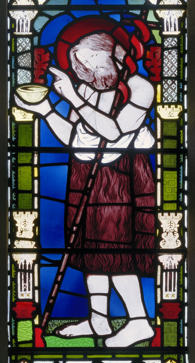 Banstead, All Saints, Morris Marshall & Faulkner & Co, DG Rossetti, Johannes der Täufer, 1863 von Dante Gabriel Charles Rossetti