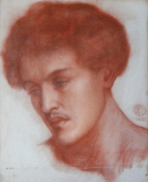 Porträt eines jungen Mannes von Dante Gabriel Charles Rossetti
