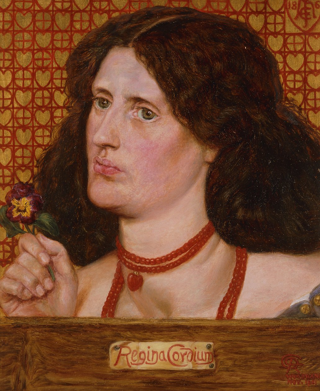 Regina Cordium - Porträt von Ellen Heaton, 1861 von Dante Gabriel Charles Rossetti