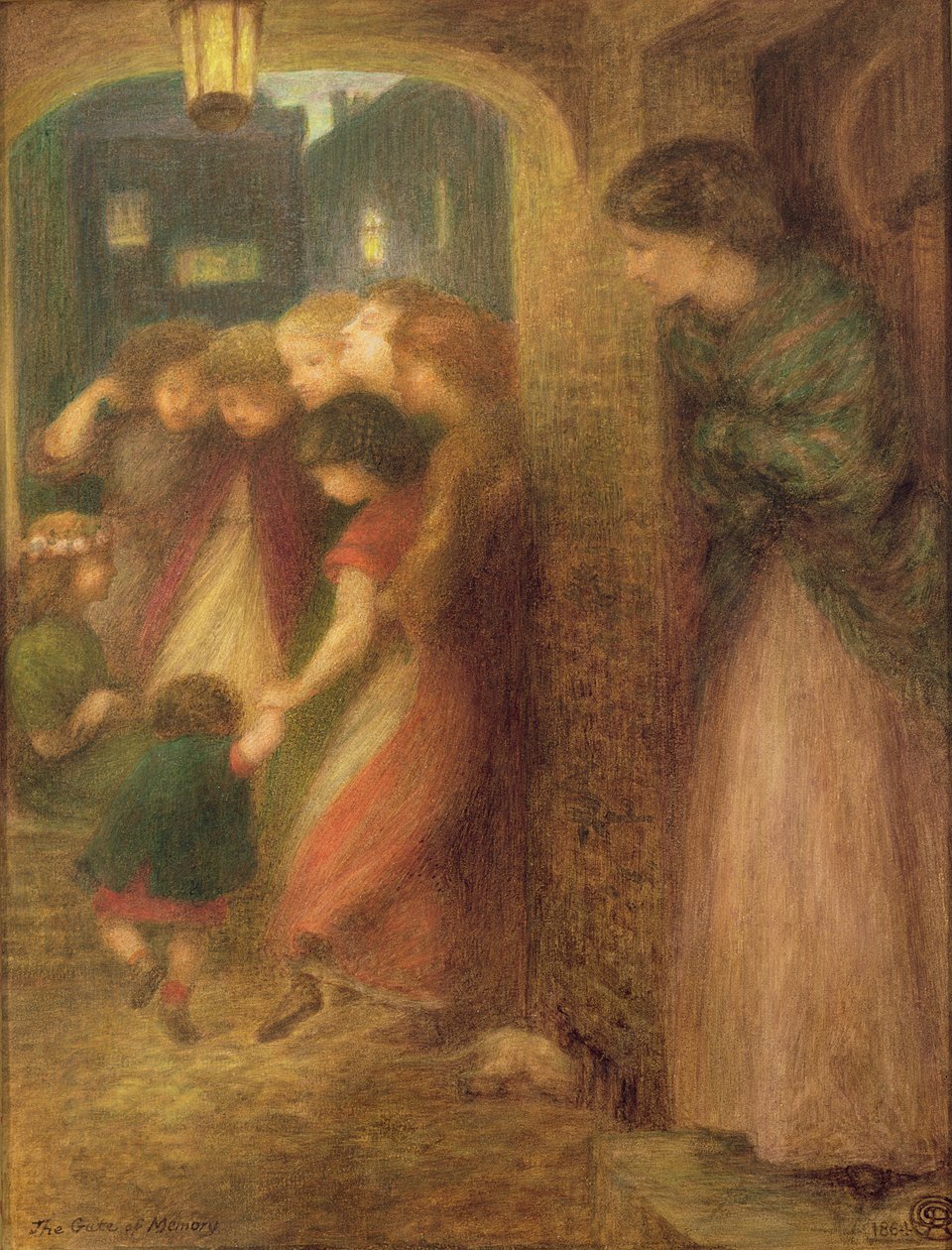 Das Tor der Erinnerung, 1864 von Dante Gabriel Charles Rossetti